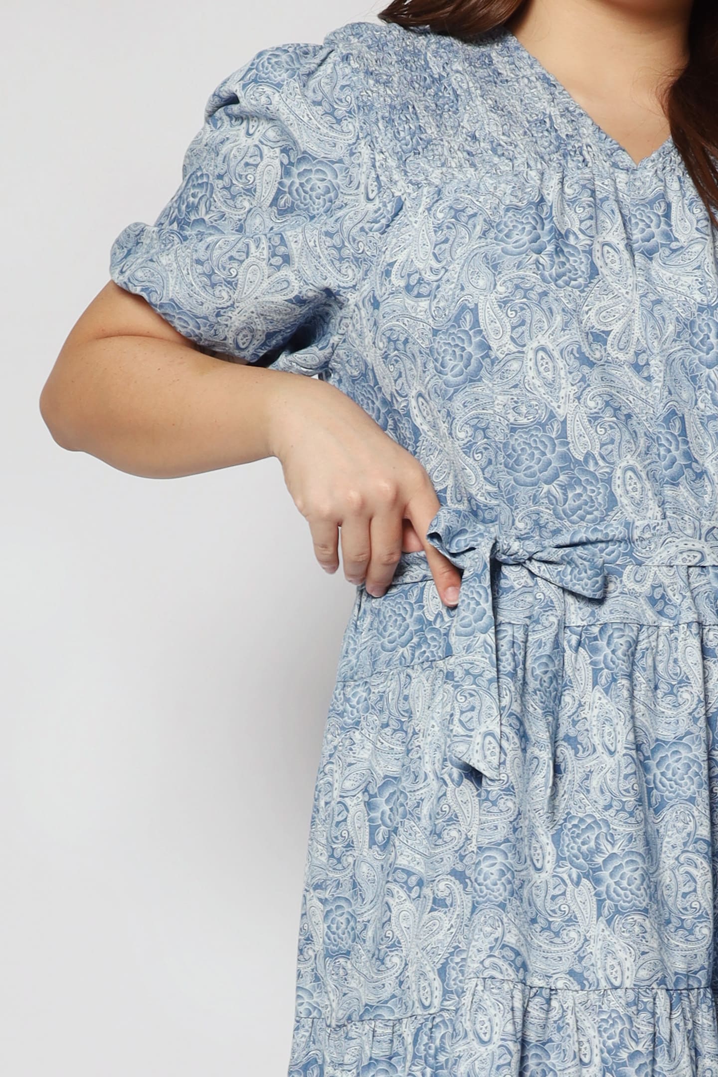 Sydney Dress in Paisley Denim