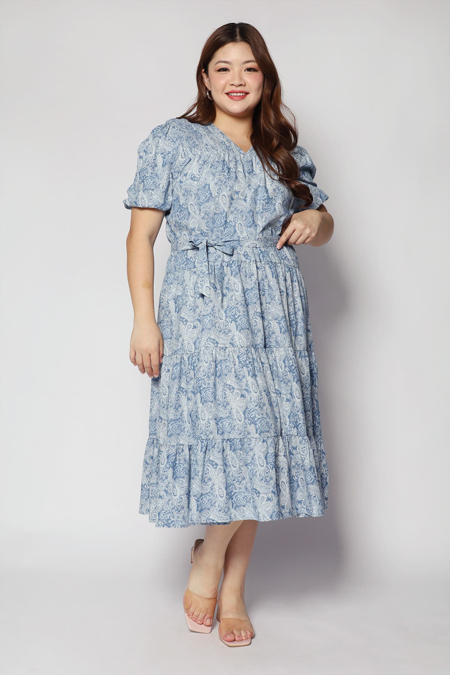 Sydney Dress in Paisley Denim