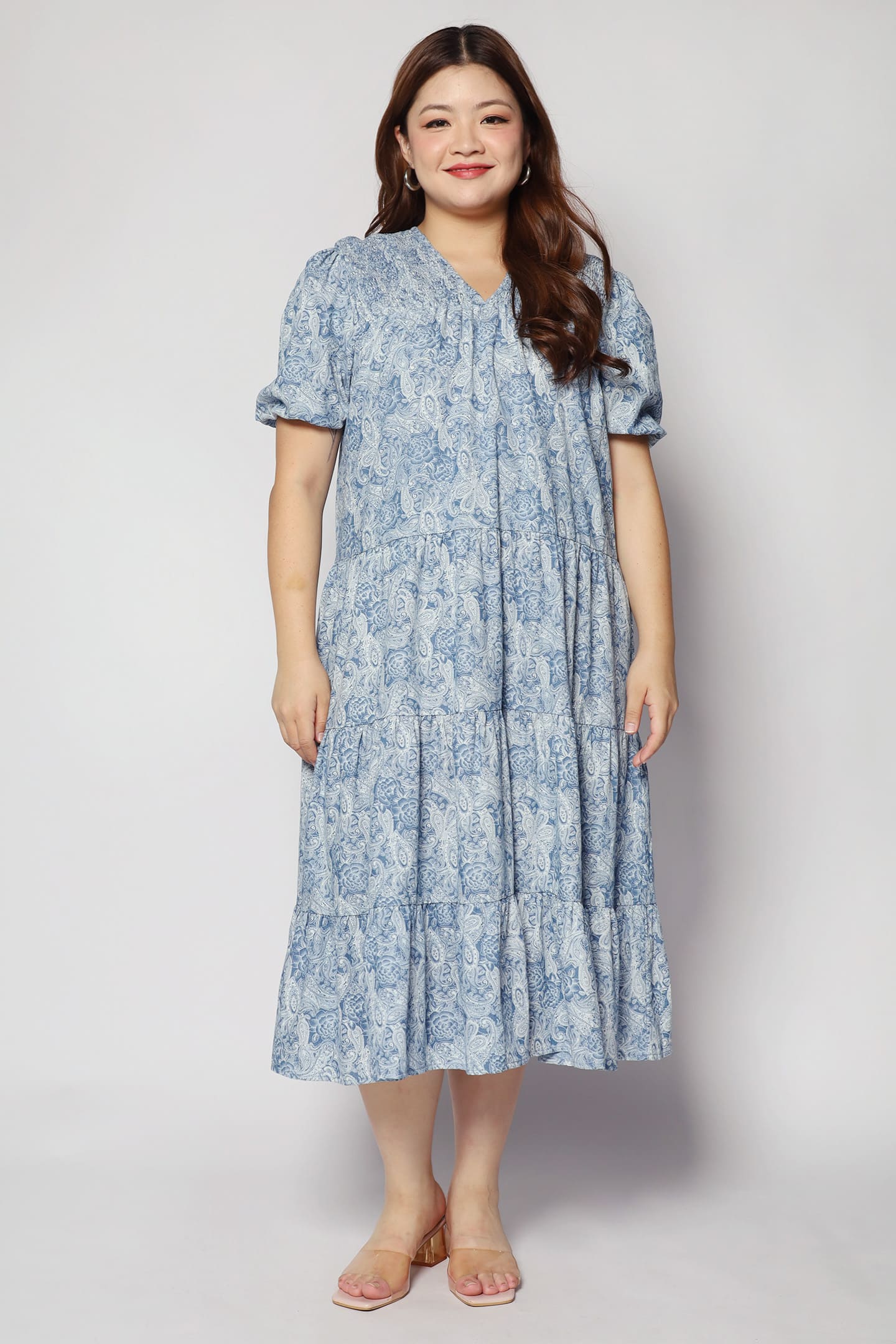 Sydney Dress in Paisley Denim