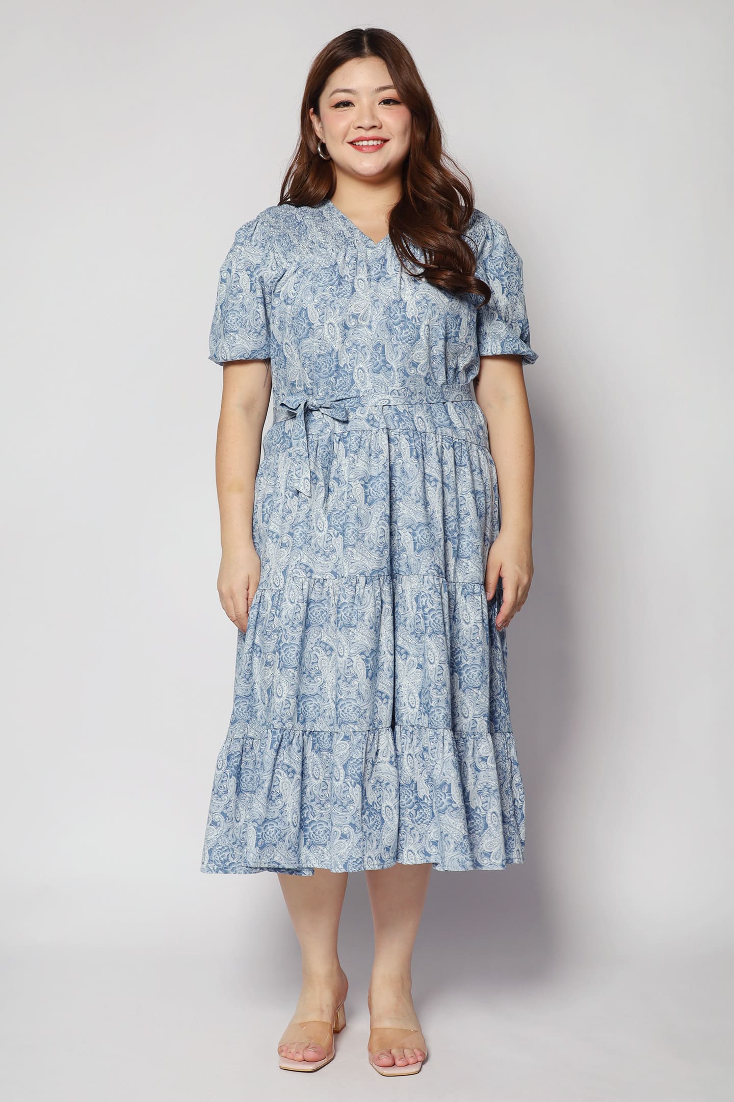 Sydney Dress in Paisley Denim