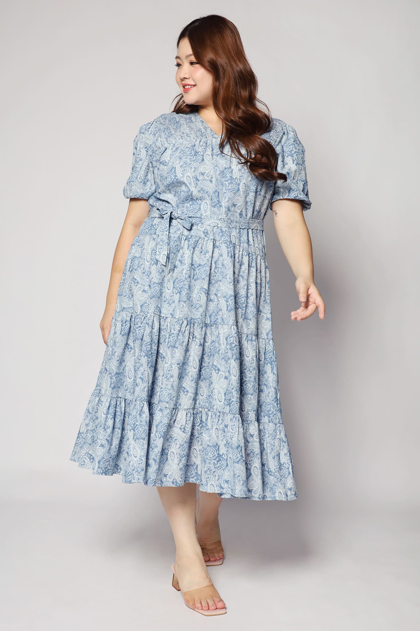 Sydney Dress in Paisley Denim