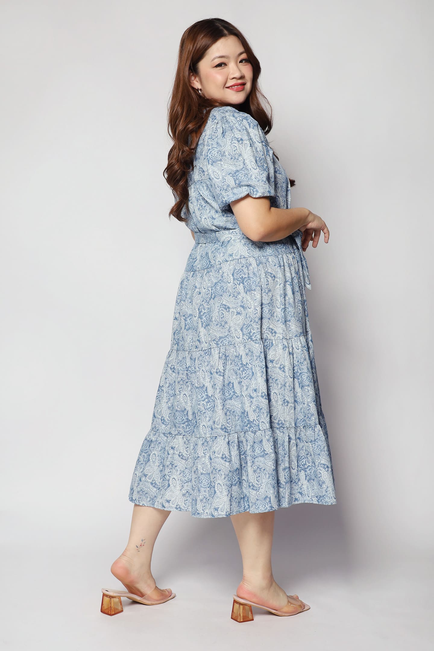 Sydney Dress in Paisley Denim