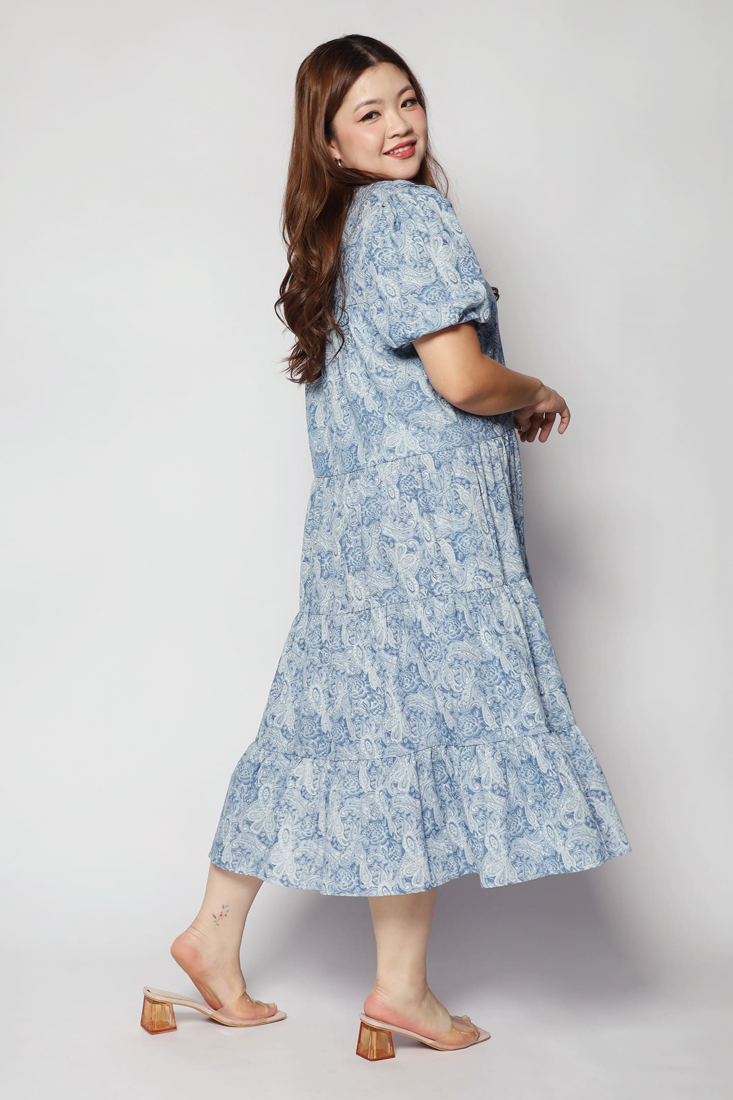 Sydney Dress in Paisley Denim