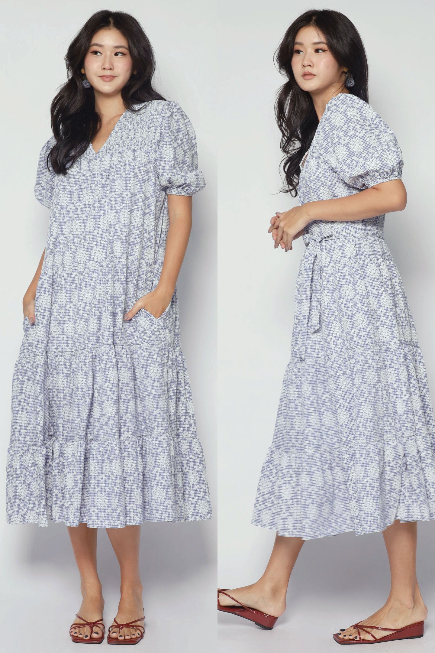 Sydney Dress in Gingham Field