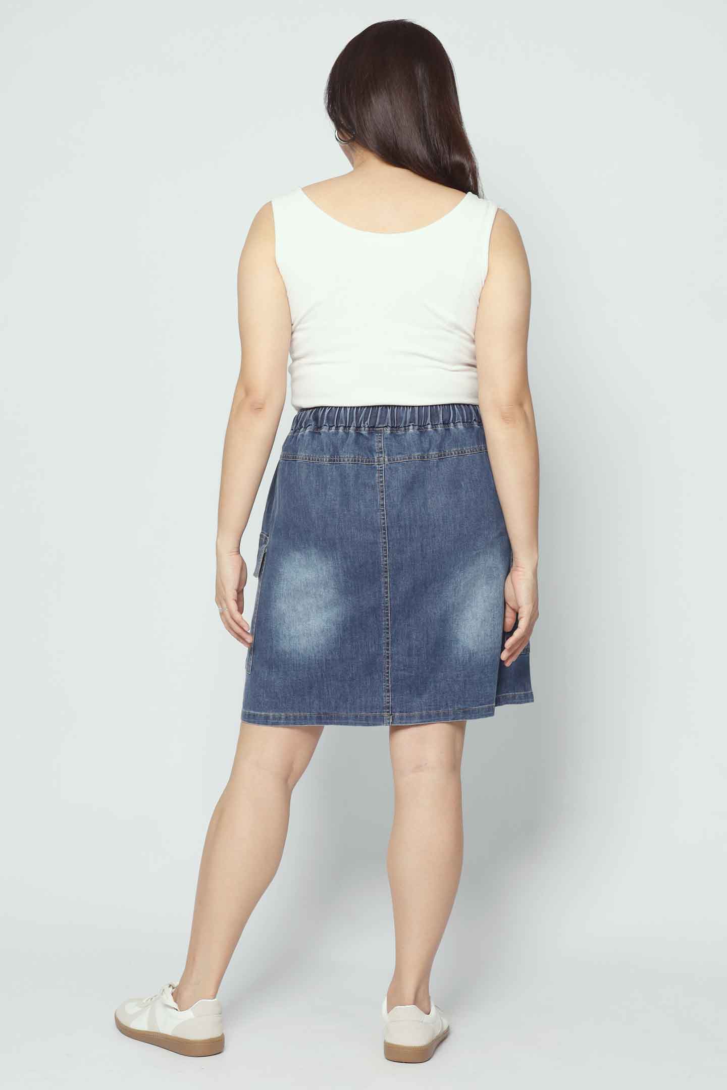 Syri Skirt in Dark Denim