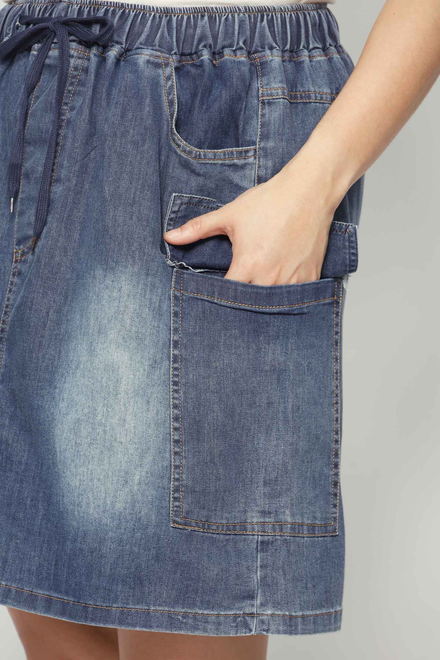 Syri Skirt in Dark Denim