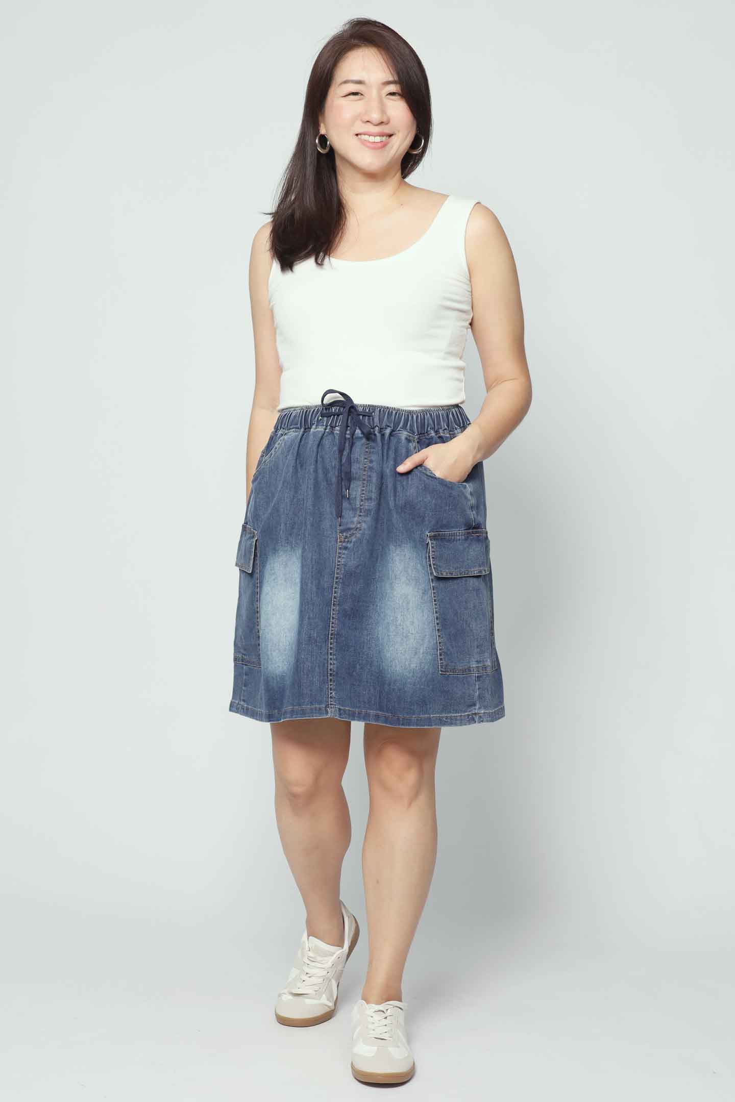 Syri Skirt in Dark Denim