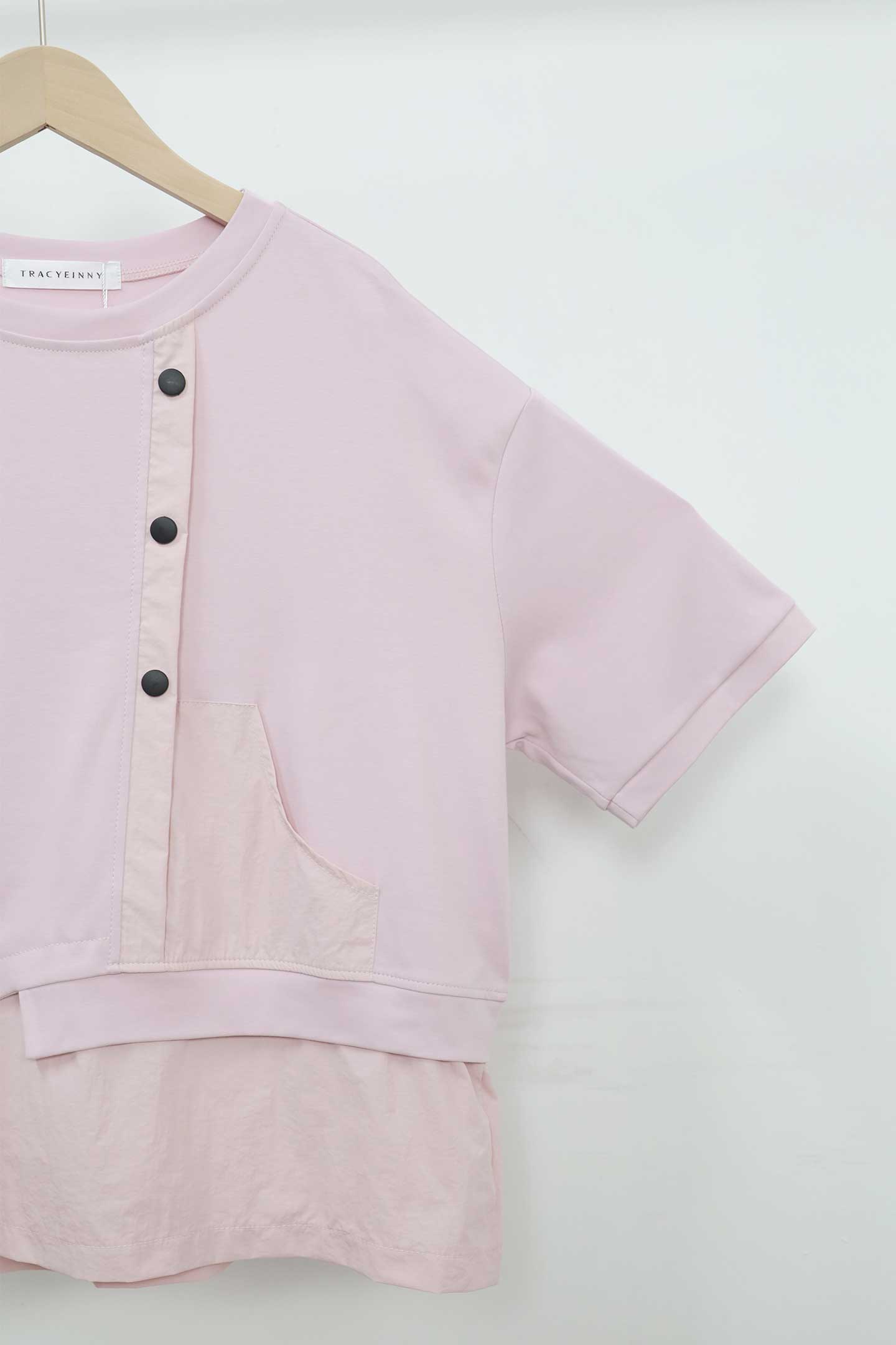 Easy By TE - Tammy Button Top in Pink