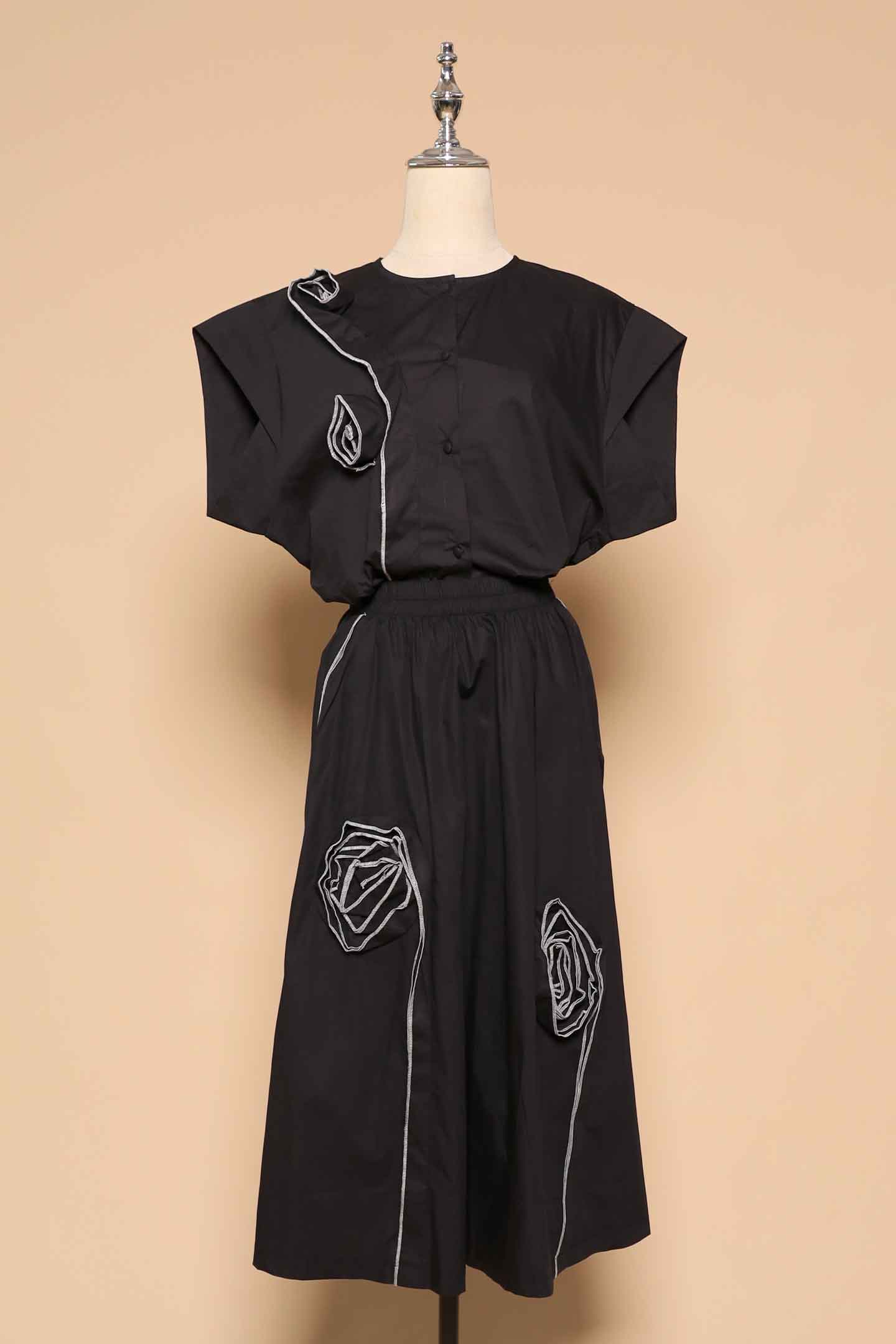 PO - Tang Rosette 2 in 1 Top and Skirt Set