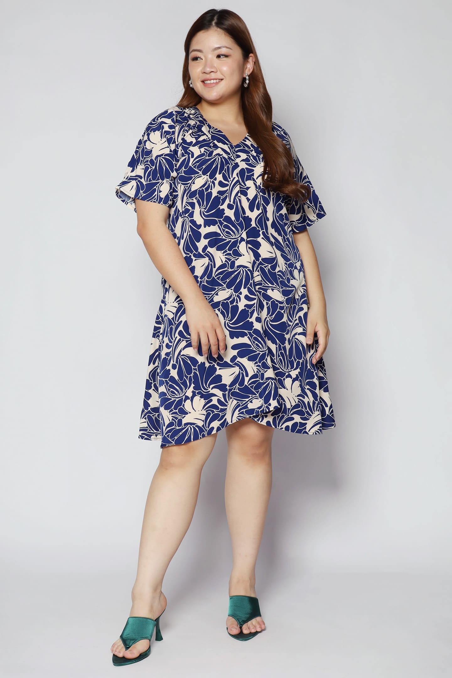 Tayler V Dress in Blue Yard