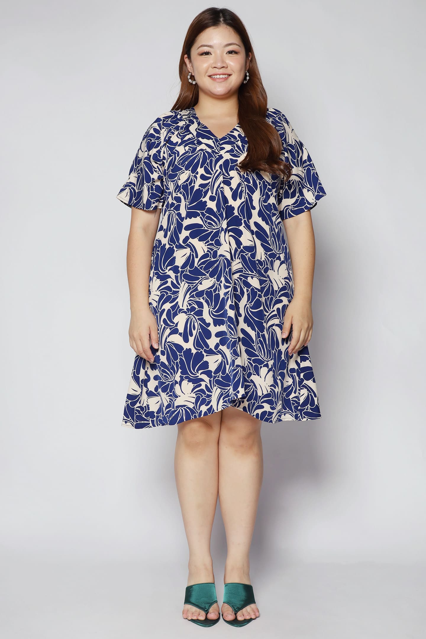 Tayler V Dress in Blue Yard