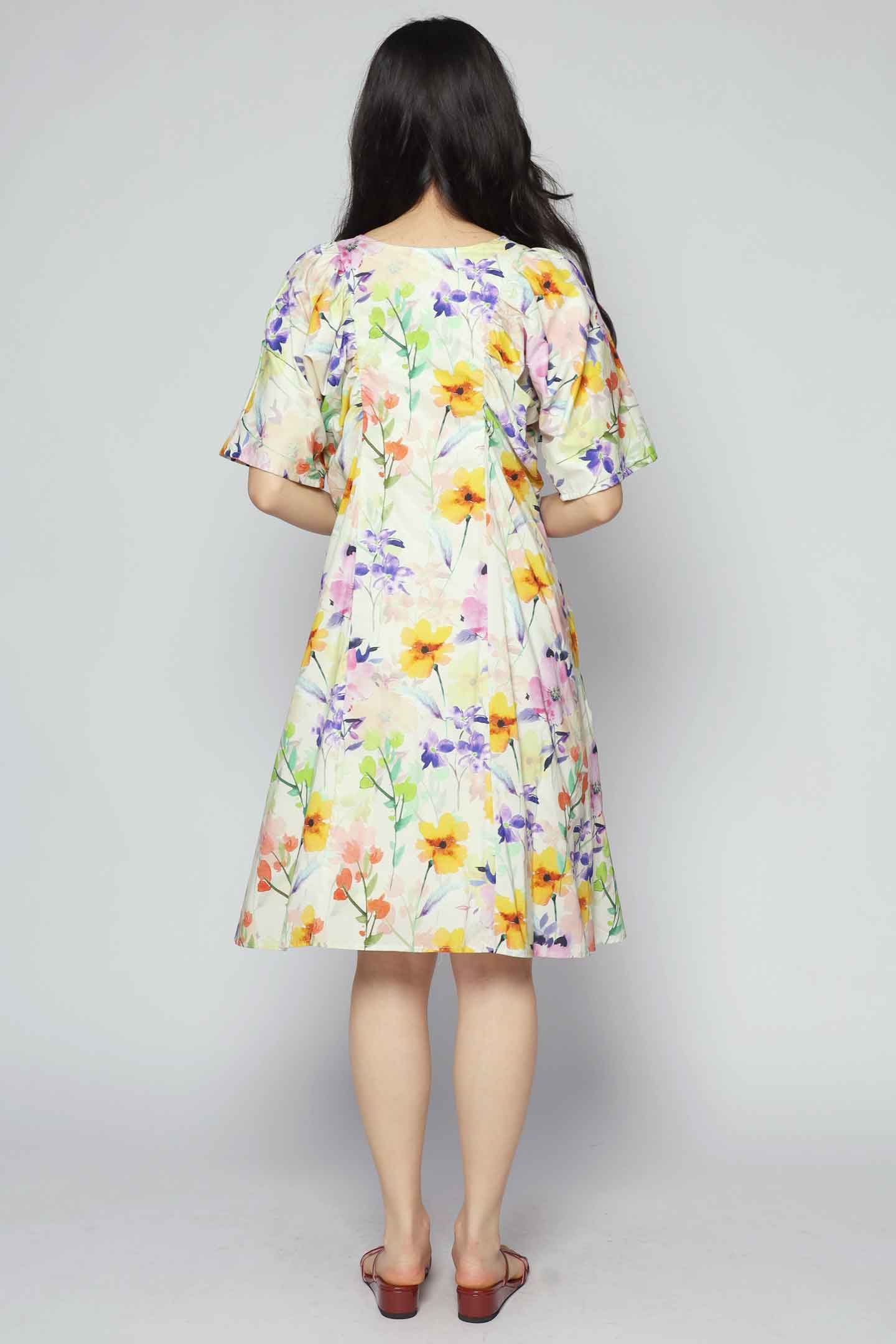Tayler V Dress in Spring Canvas