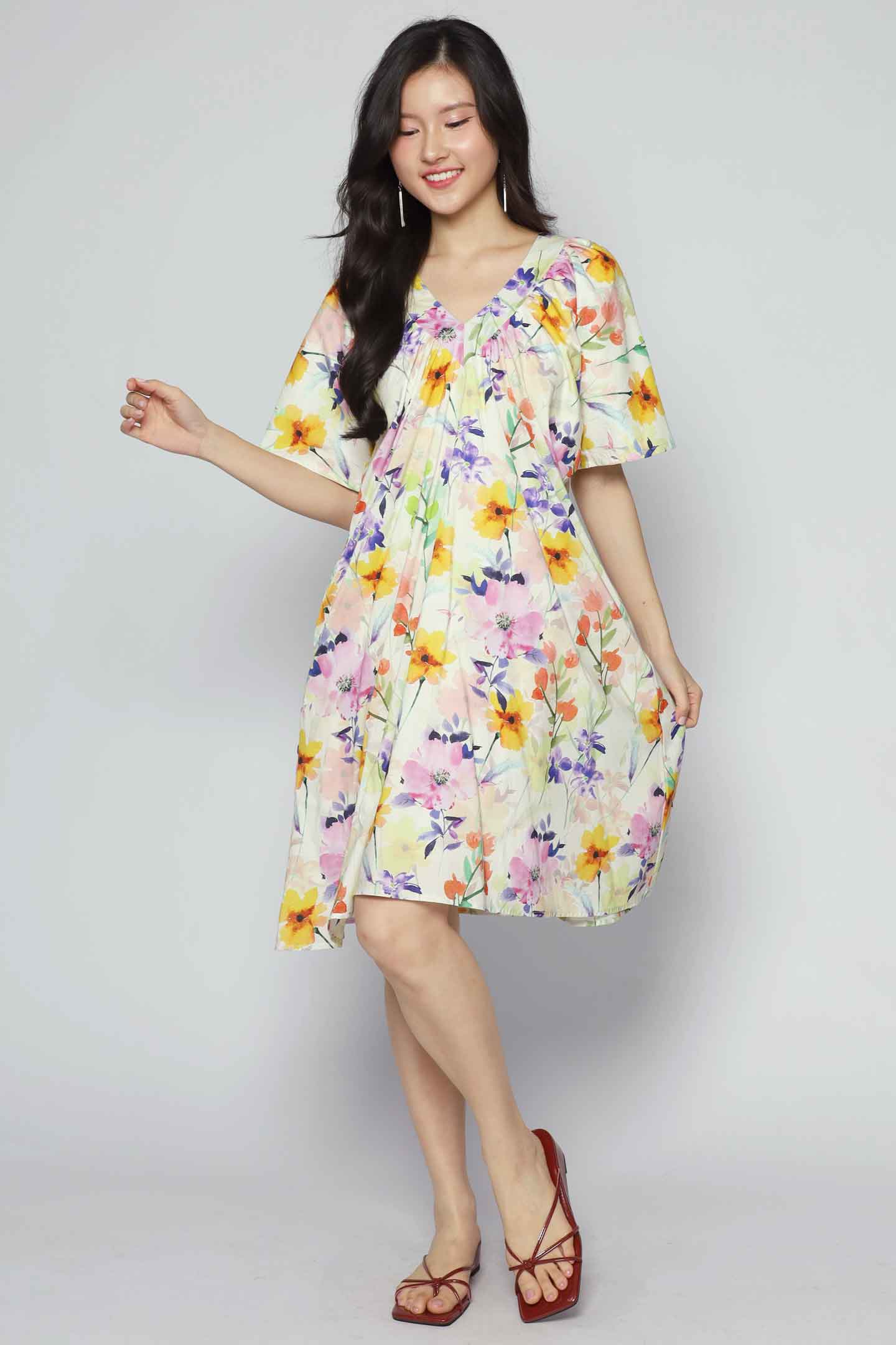 Tayler V Dress in Spring Canvas