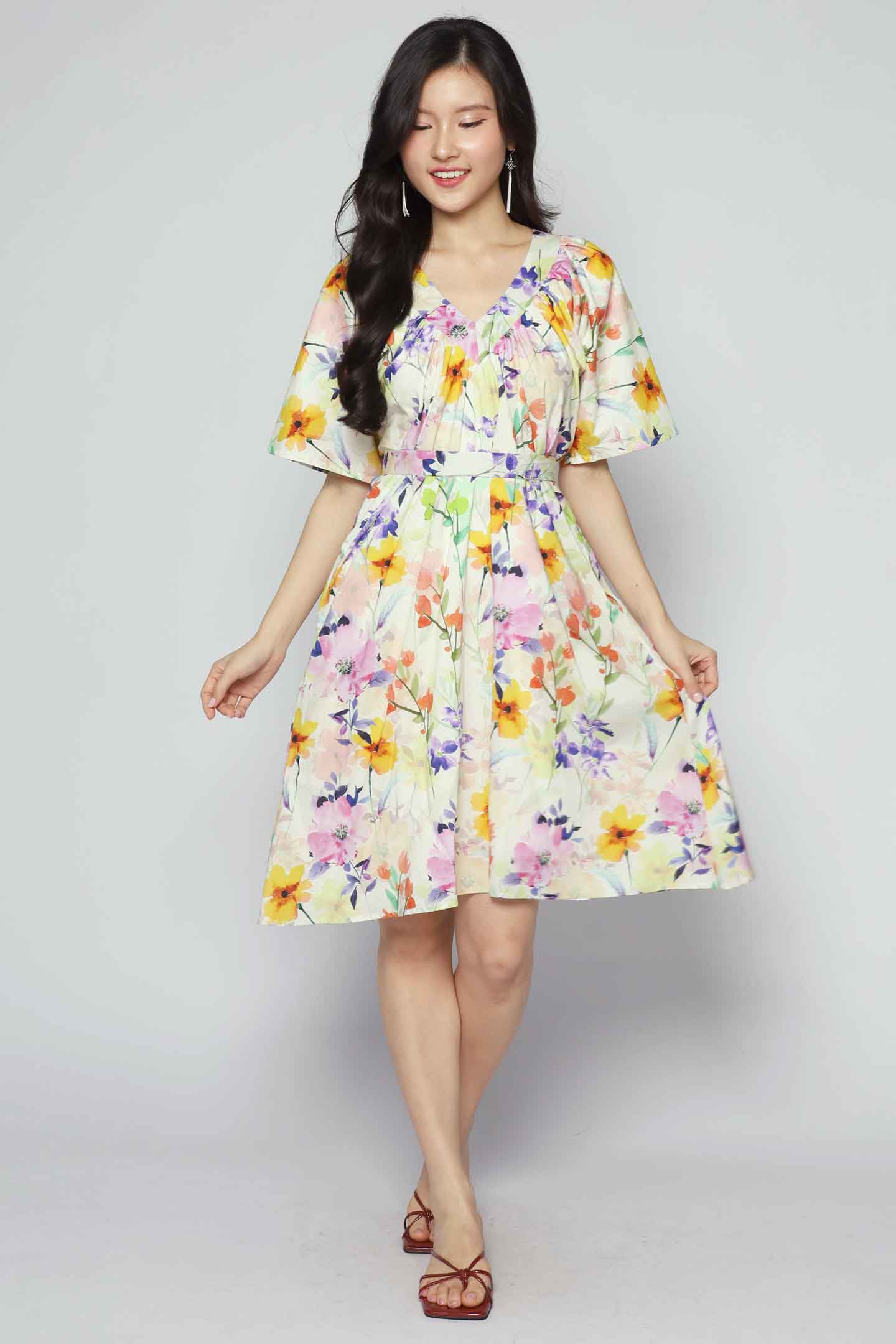 Tayler V Dress in Spring Canvas
