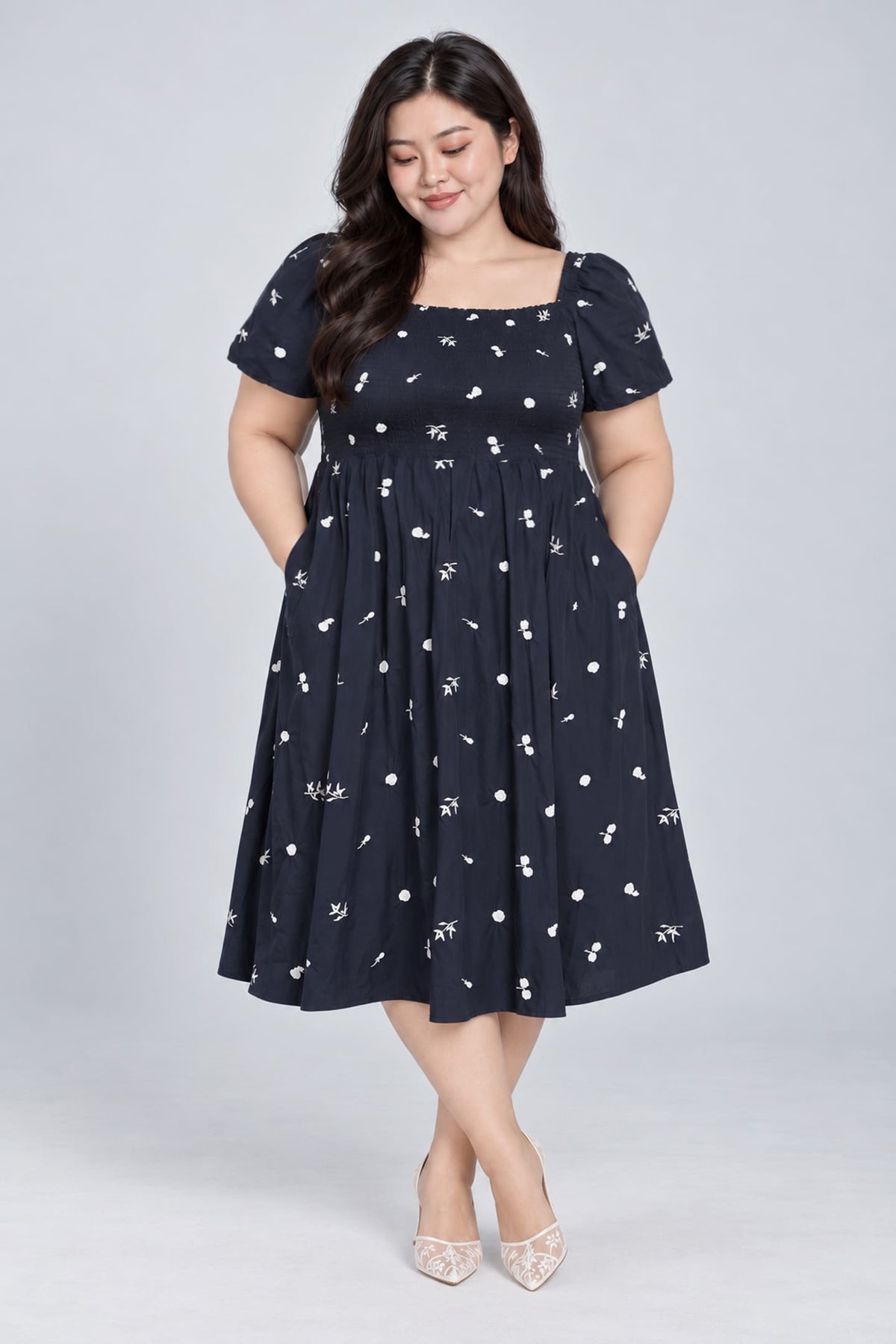 TE+ : Sora Dress in Botanical Notes