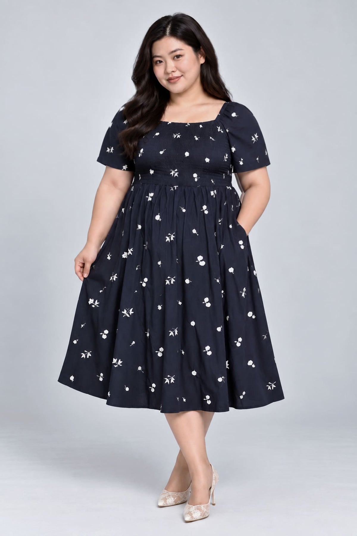 TE+ : Sora Dress in Botanical Notes