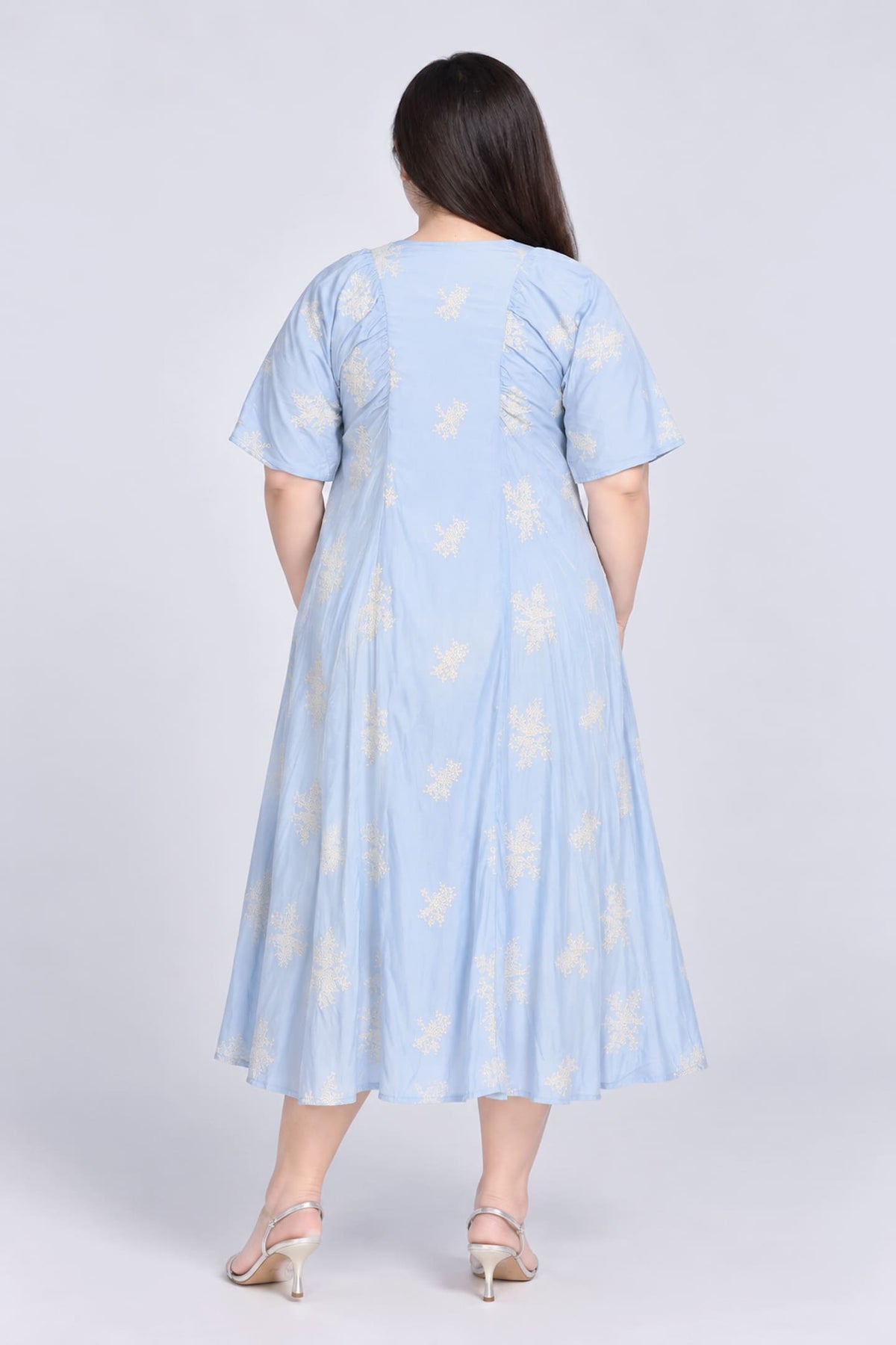 TE+ : Whitney V Dress in Snow Blossom
