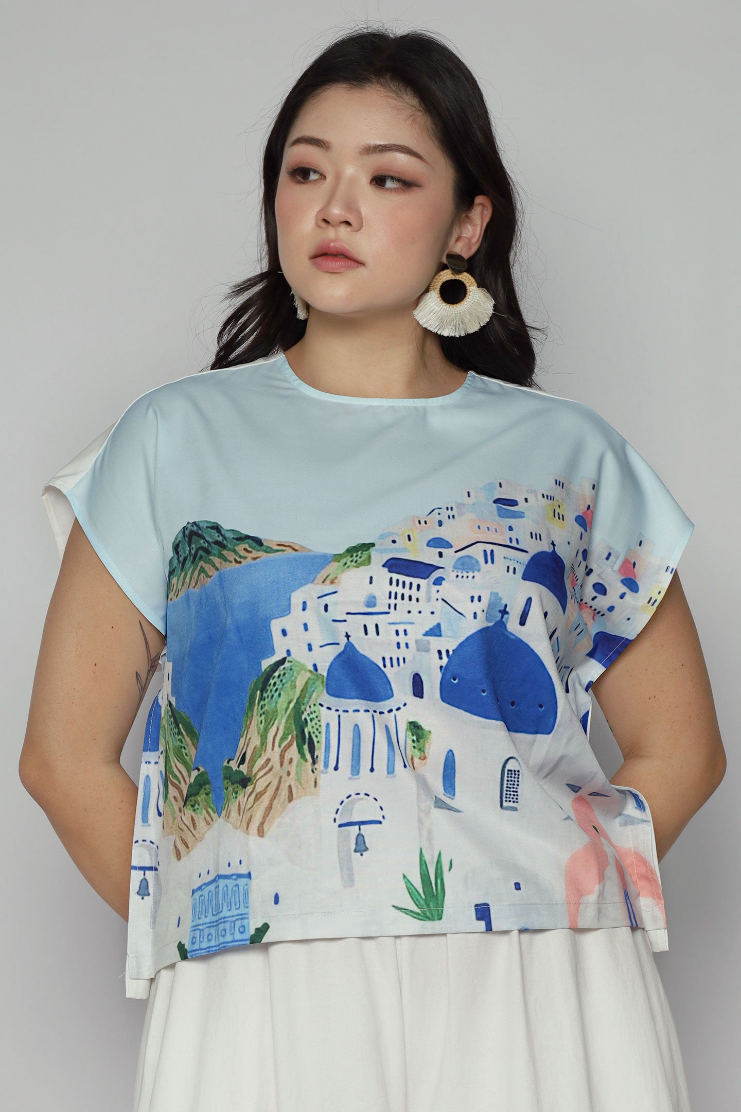 Tinsley Top in Santorini Stroll