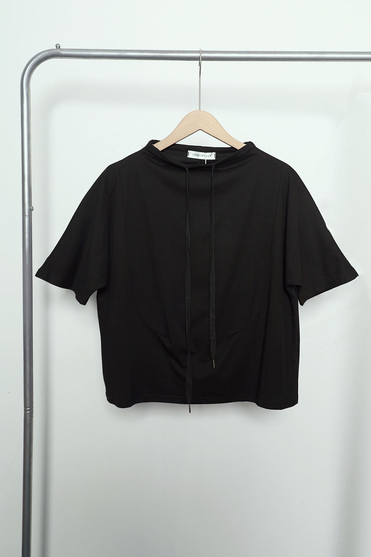 Easy by TE - Toria Drawstring Top in Black