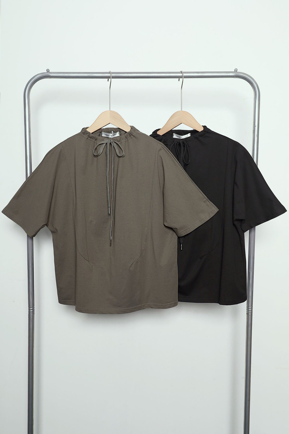 Easy by TE - Toria Drawstring Top in Black