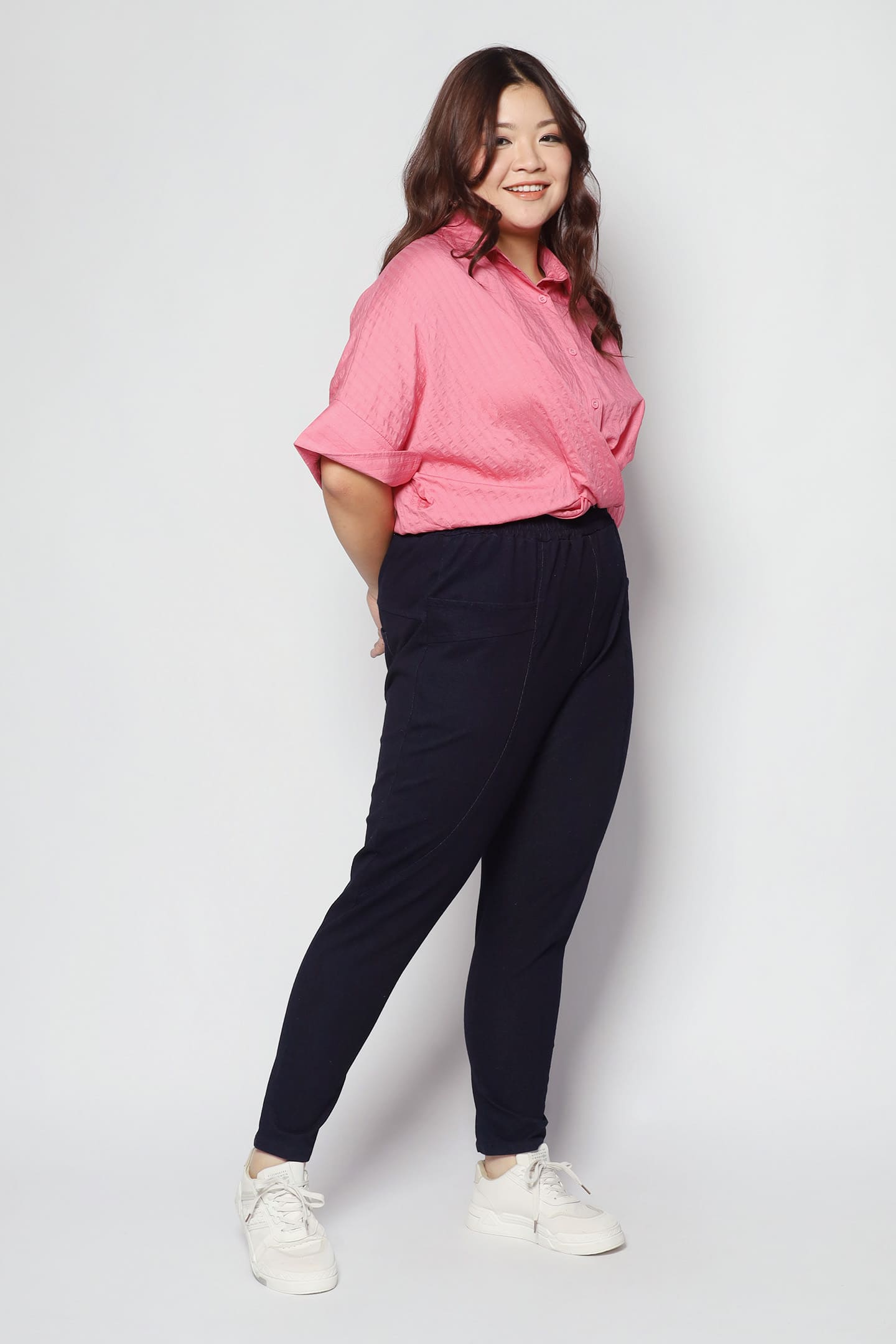 Tove Pants in Plain Blue