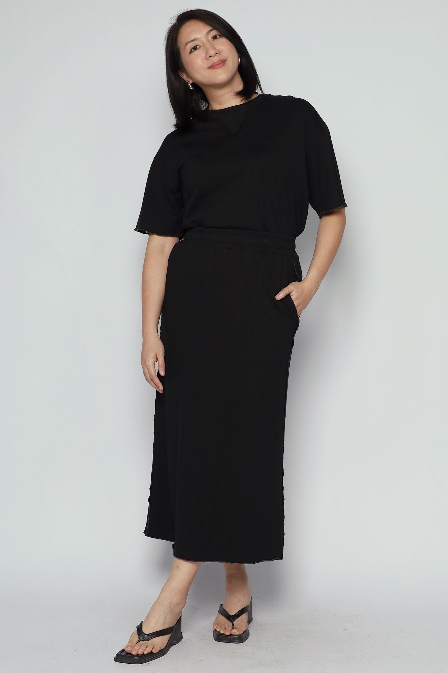Trixie 2 in 1 Top and Skirt Set in Black