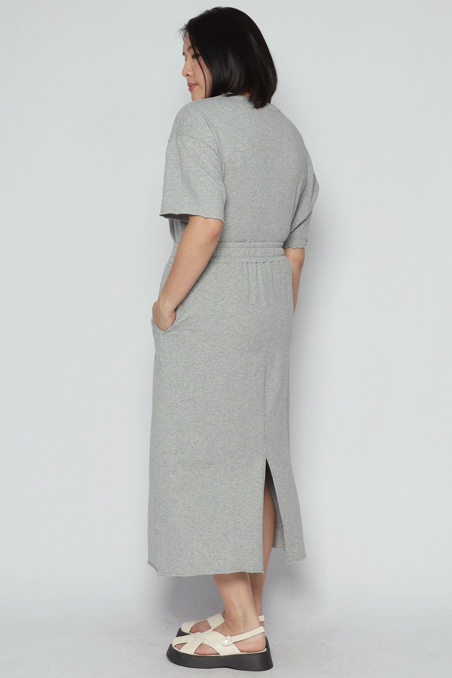 Trixie 2 in 1 Top and Skirt Set in Grey