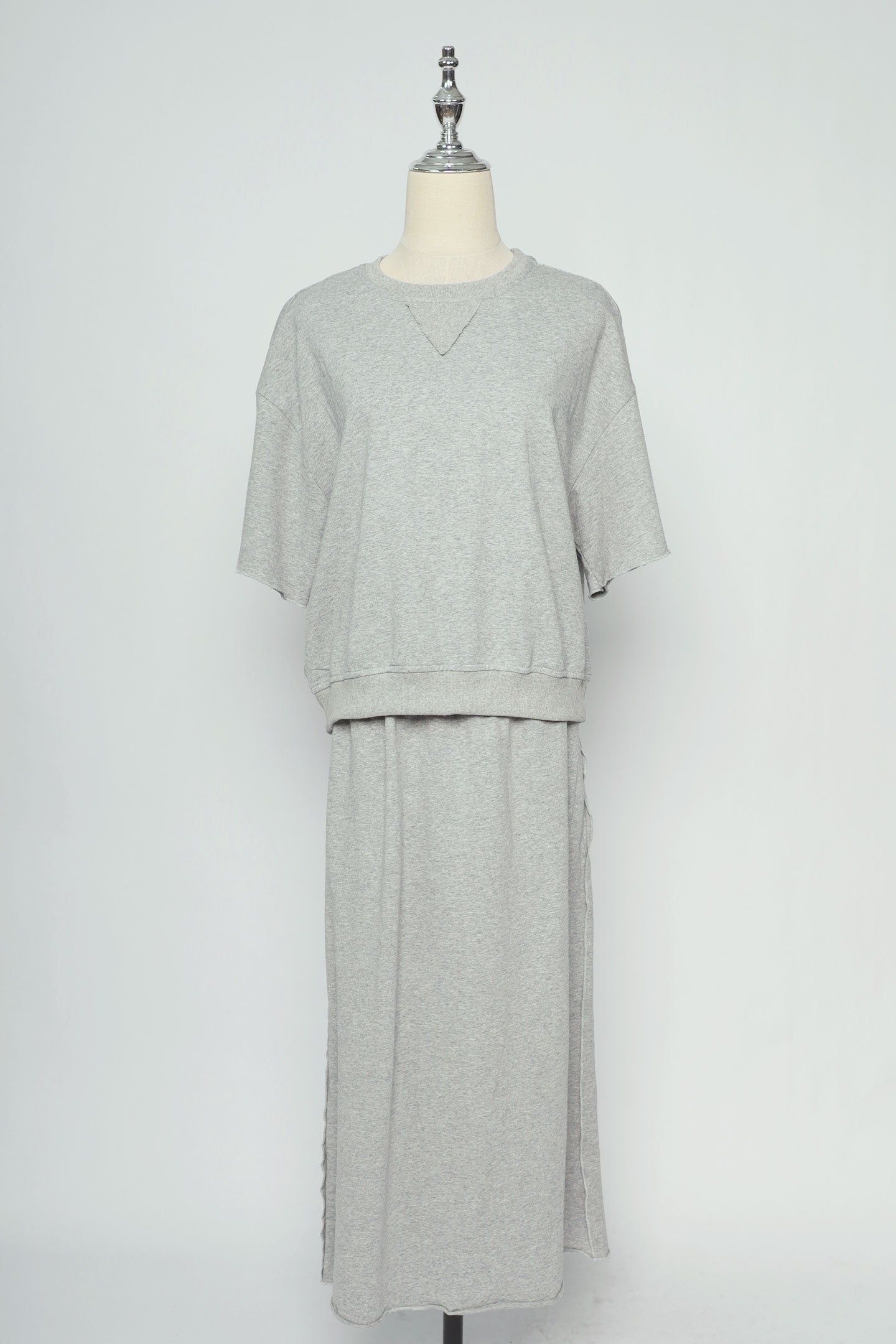 PO - Trixie 2 in 1 Top and Skirt Set in Grey