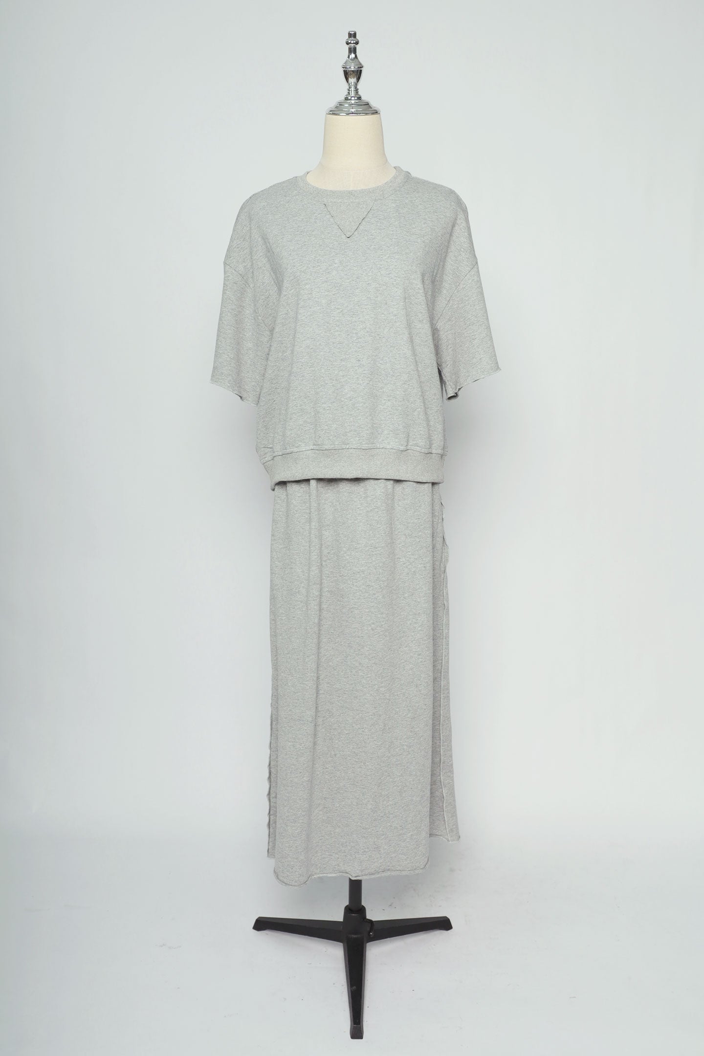 PO - Trixie 2 in 1 Top and Skirt Set in Grey