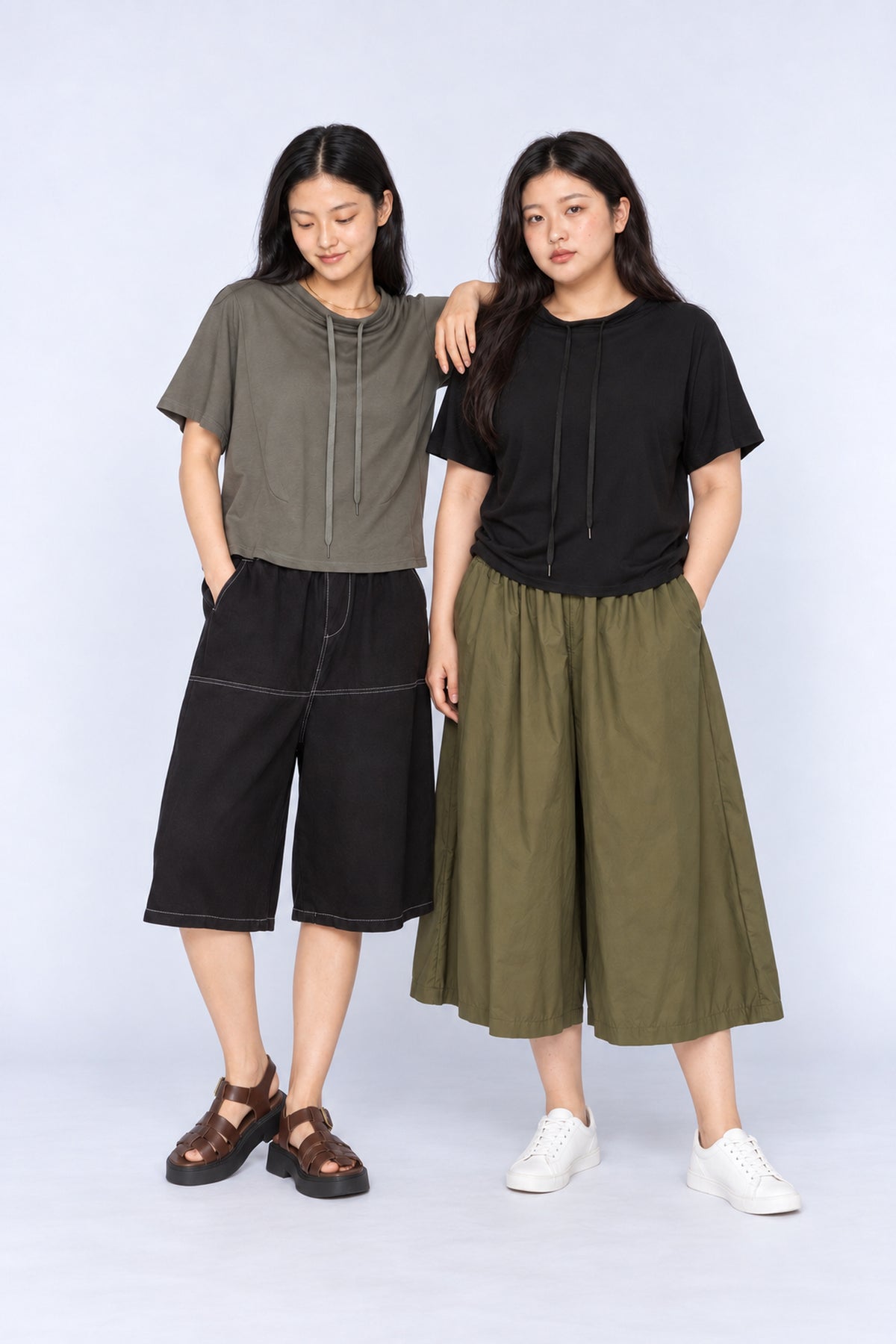 Easy by TE - Toria Drawstring Top in Black