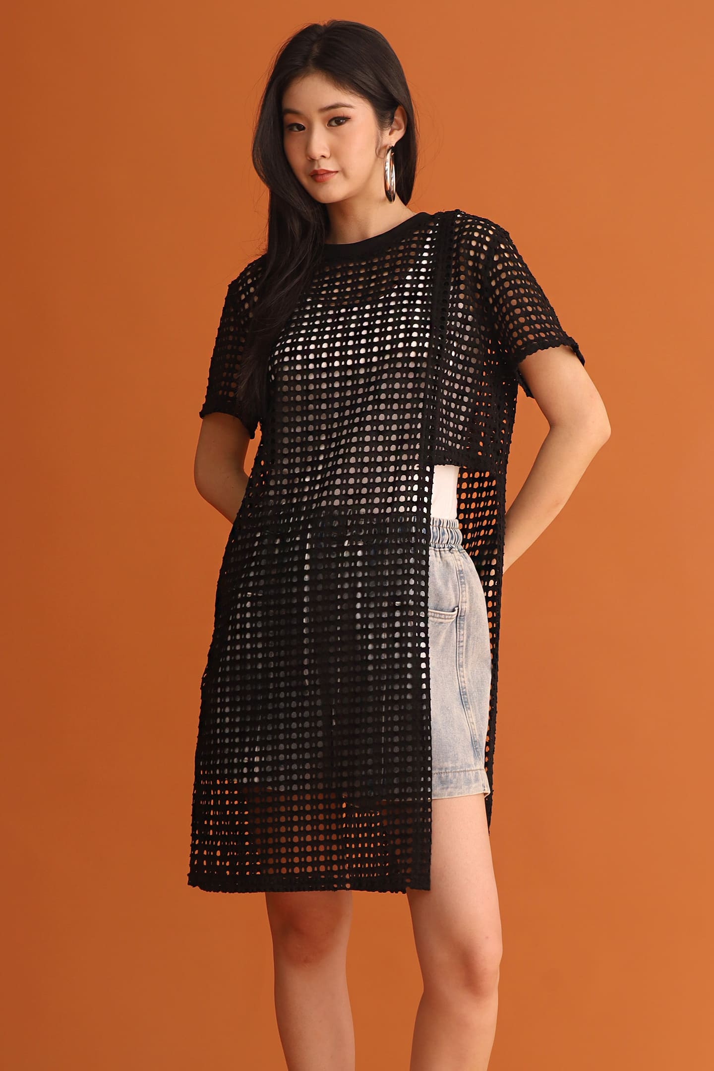 CHOSEN - Undercover Netted Knit Top