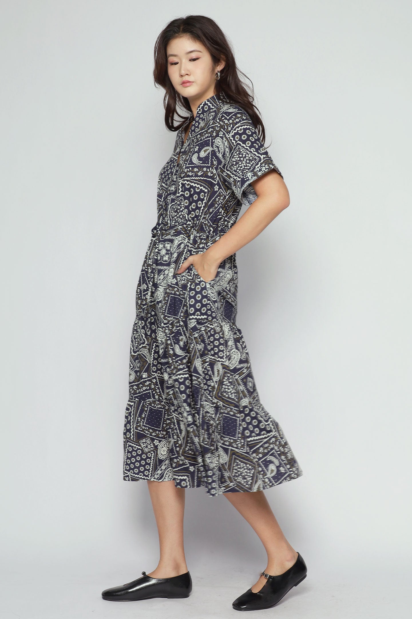 Vedette Dress in Bandana Patchwork