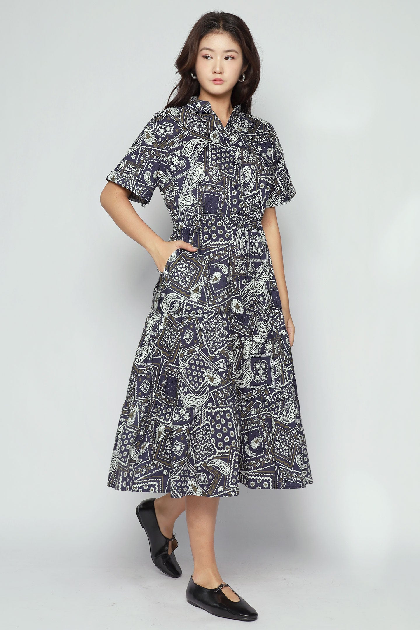 Vedette Dress in Bandana Patchwork