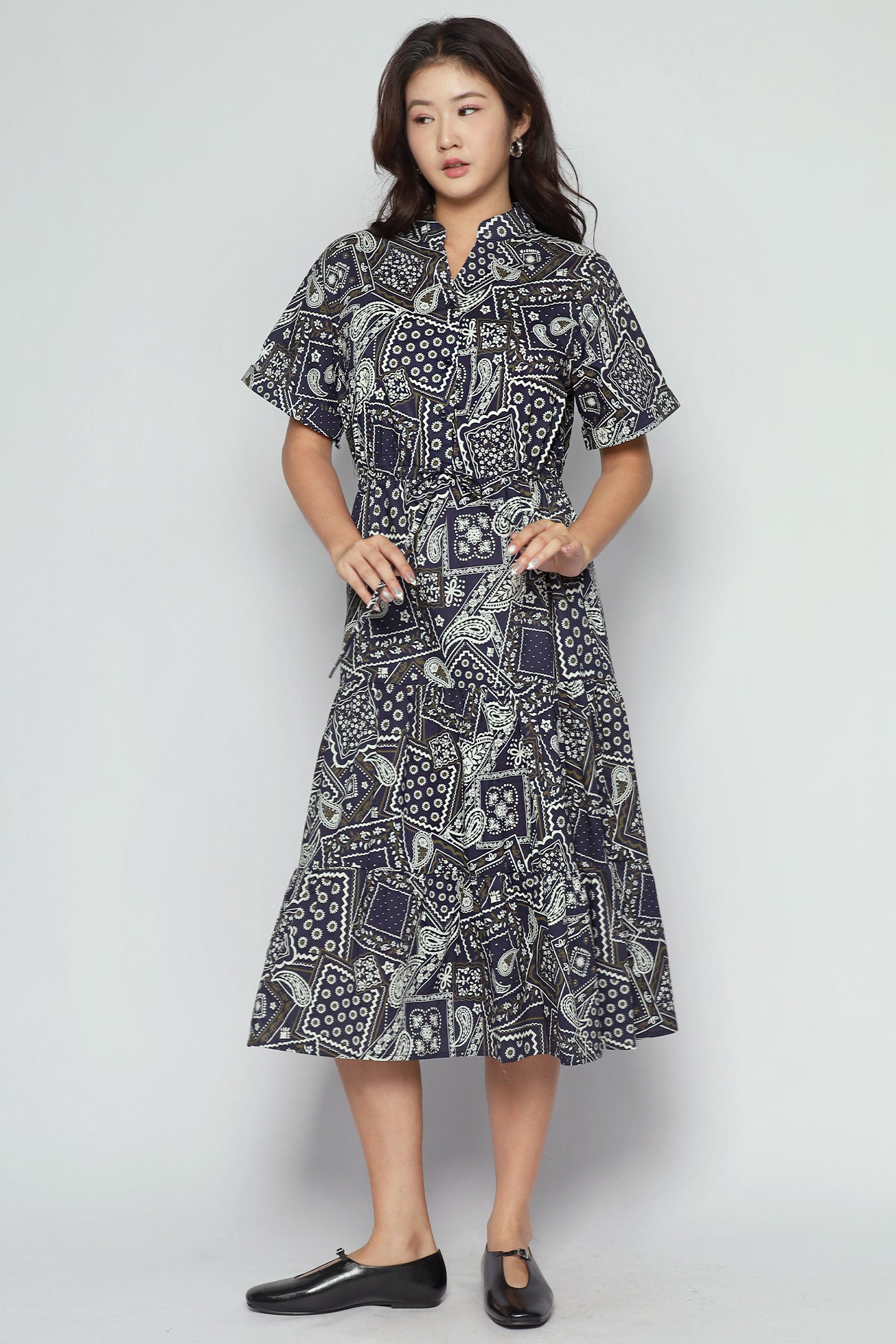 Vedette Dress in Bandana Patchwork