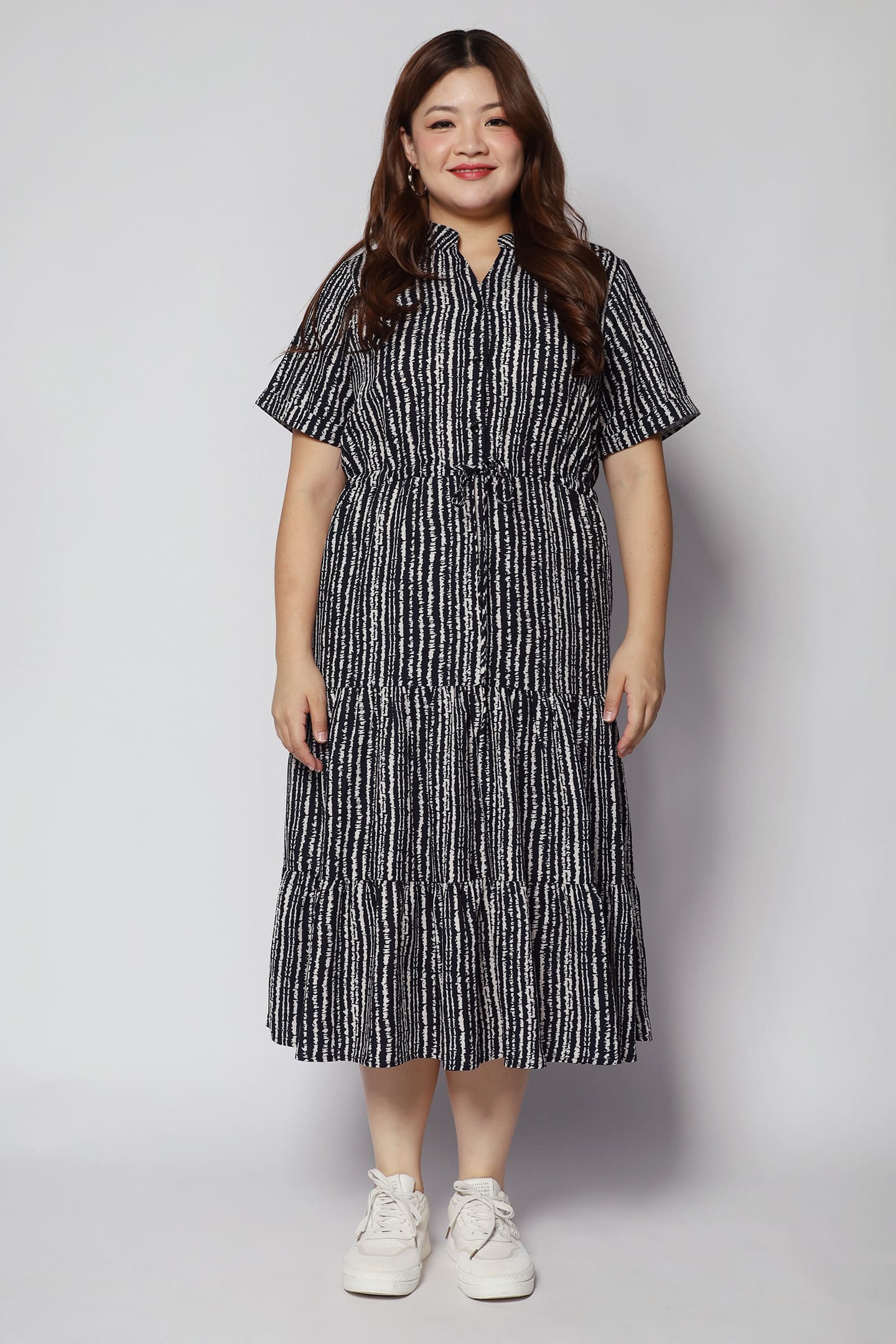 Vedette Dress in Lines