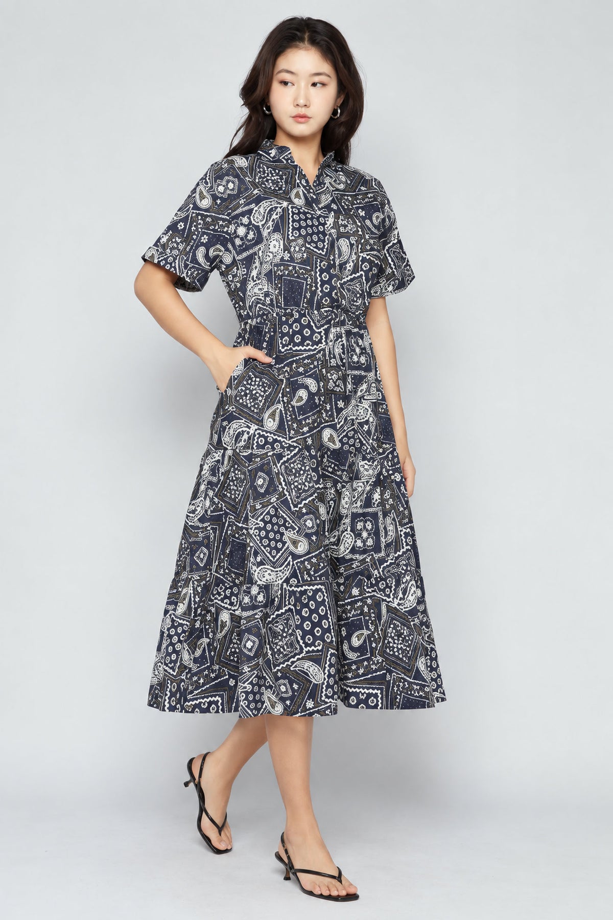 Vedette Dress in Bandana Patchwork