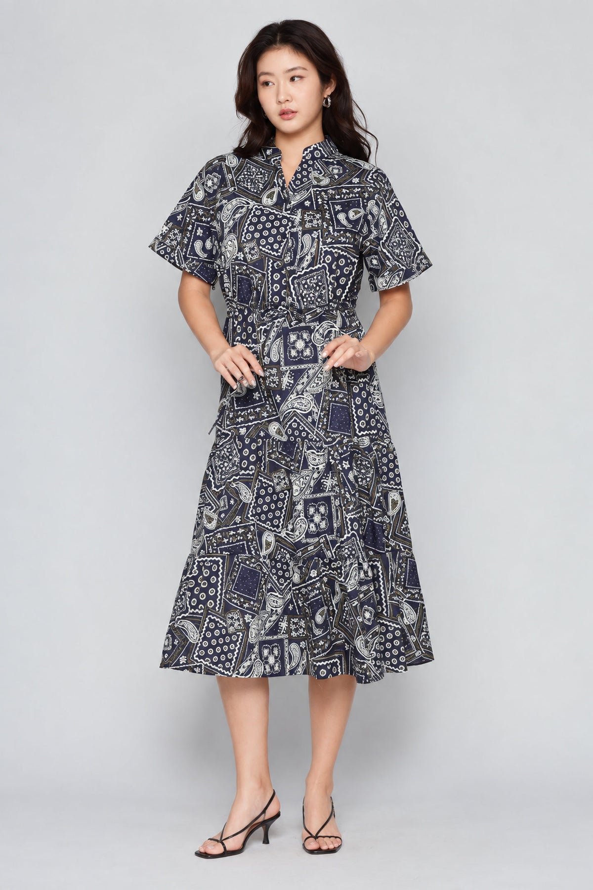 Vedette Dress in Bandana Patchwork