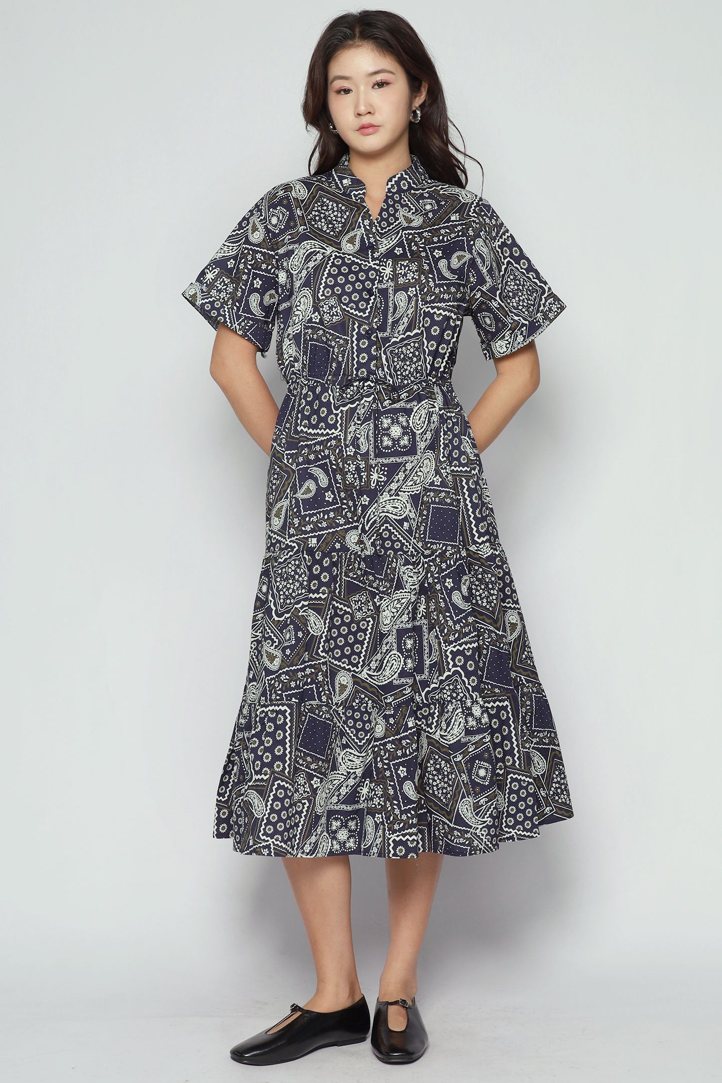 Vedette Dress in Bandana Patchwork