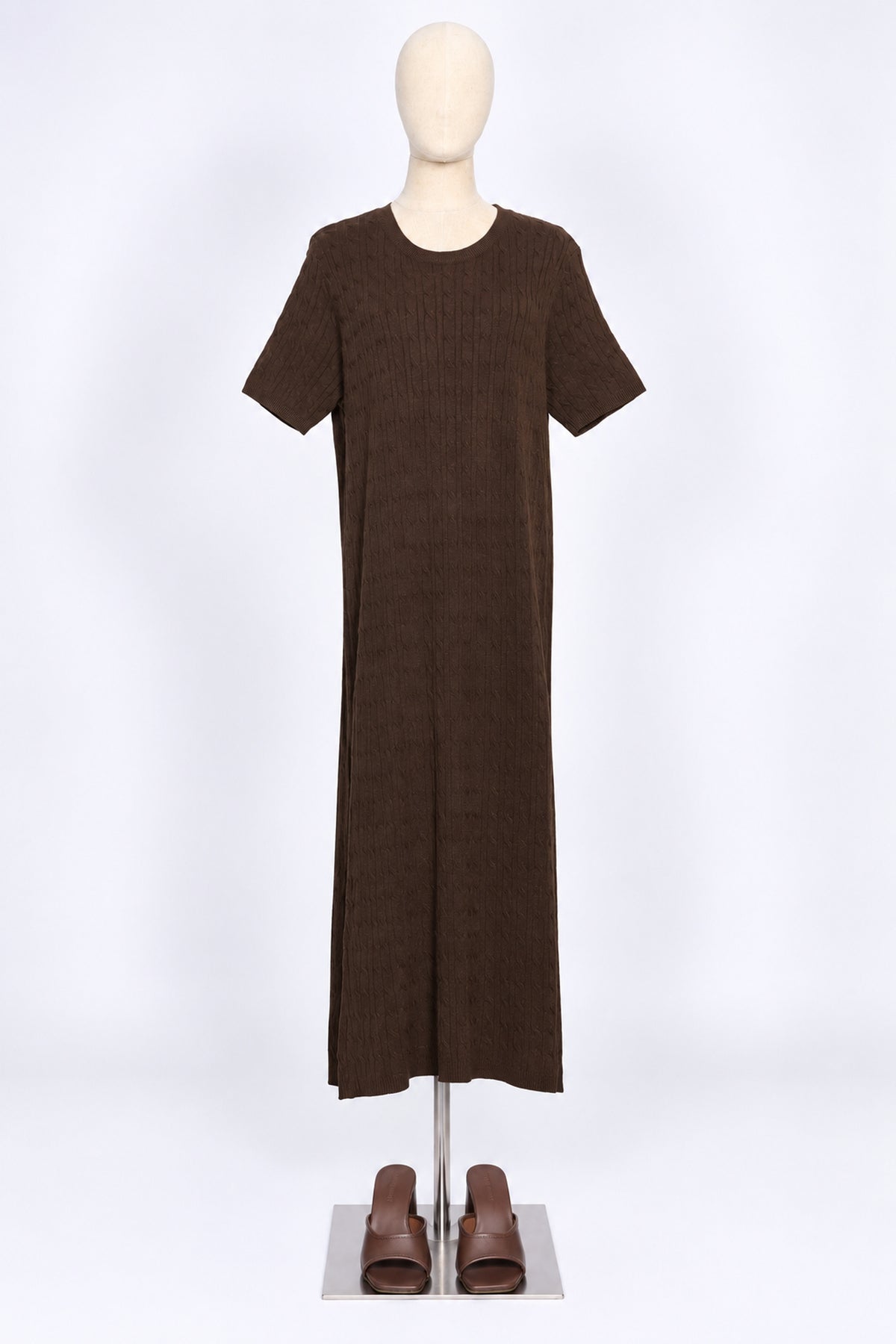 PO - Vivette Knit Dress in Brown