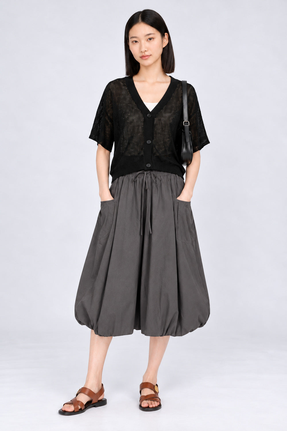 Backorders Vivien Bubble Culottes in Grey
