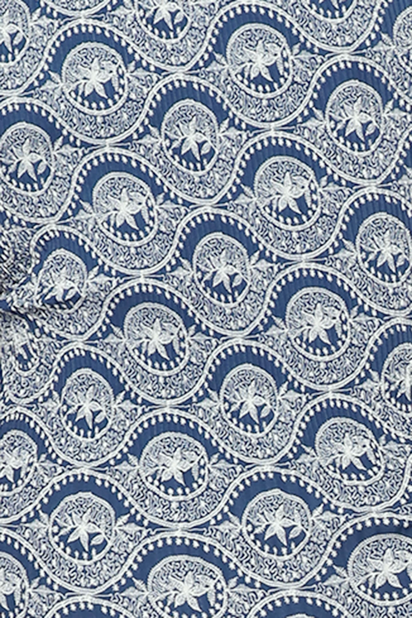 Voon Pleated Dress in Blue Paisley