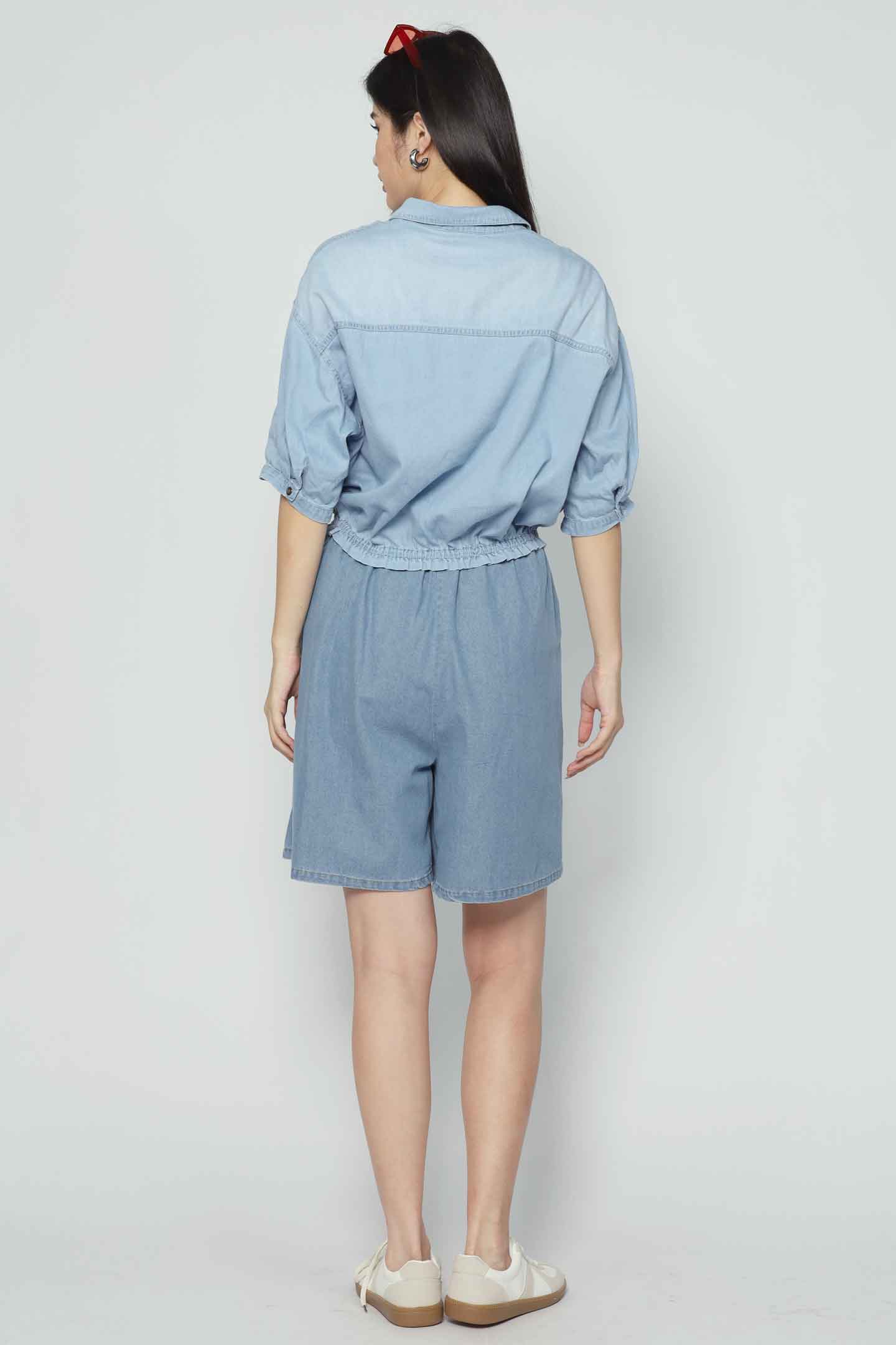 Weiwei Denim Pinstripes Jacket Top