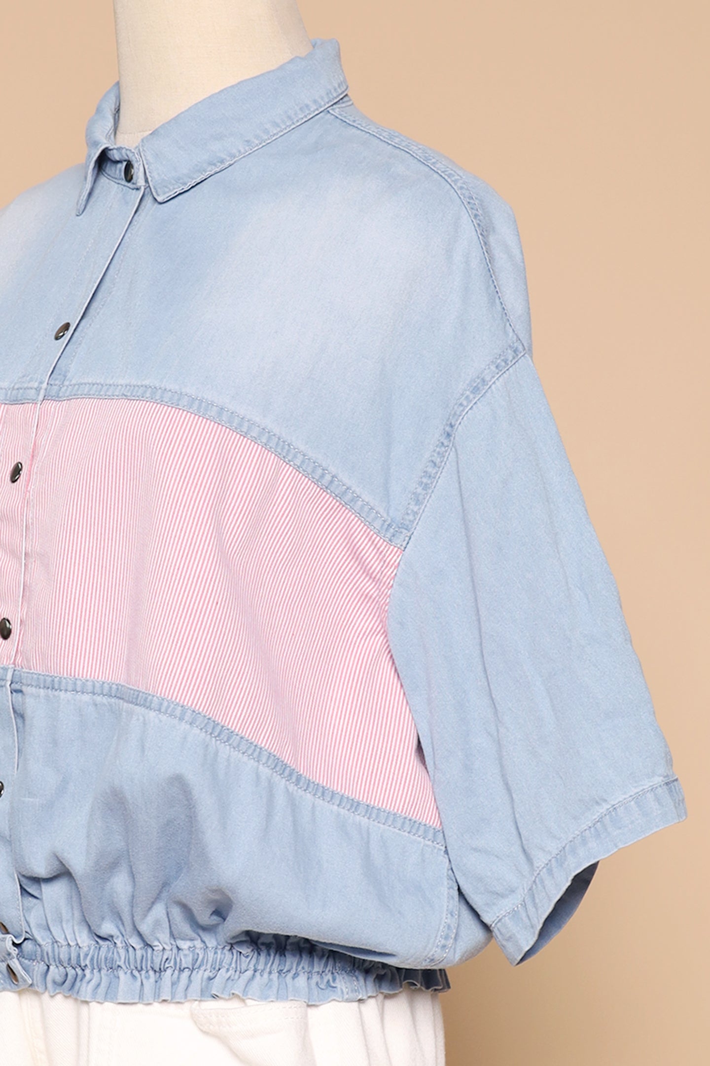 PO - Weiwei Denim Pinstripes Top