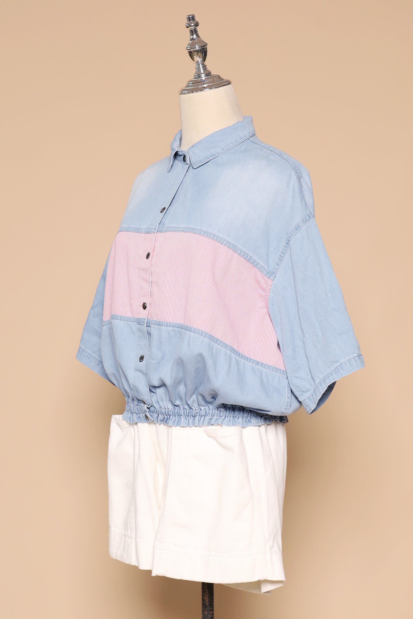 PO - Weiwei Denim Pinstripes Top