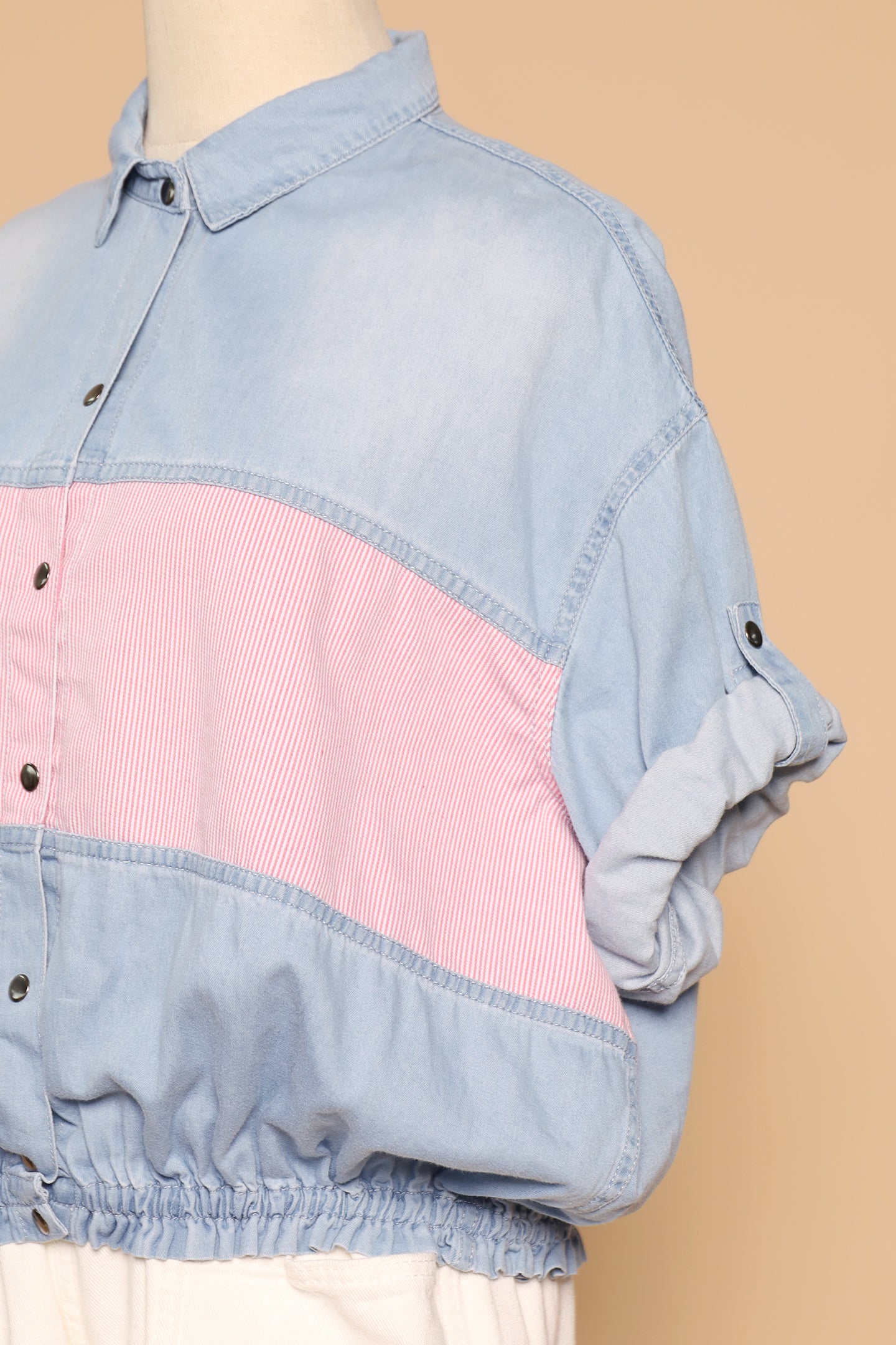 PO - Weiwei Denim Pinstripes Top