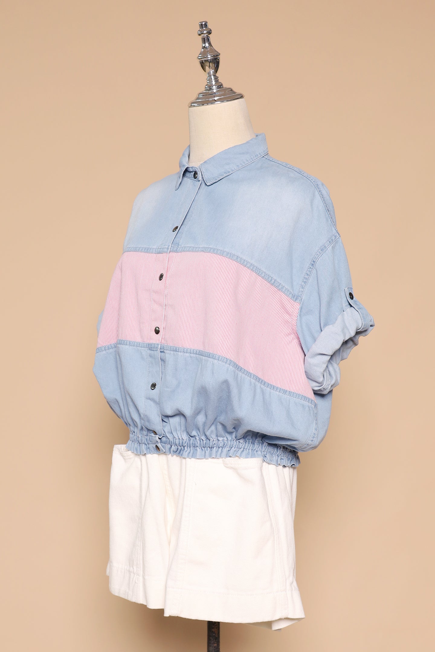 PO - Weiwei Denim Pinstripes Top