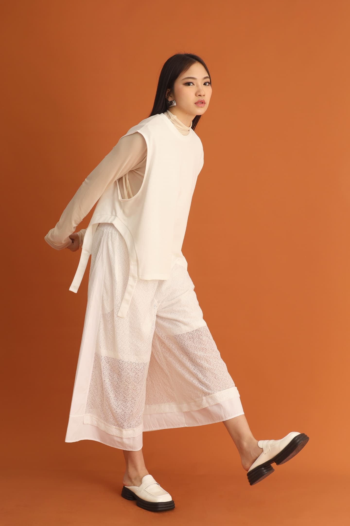 CHOSEN: Adrienna Netted Culottes in White