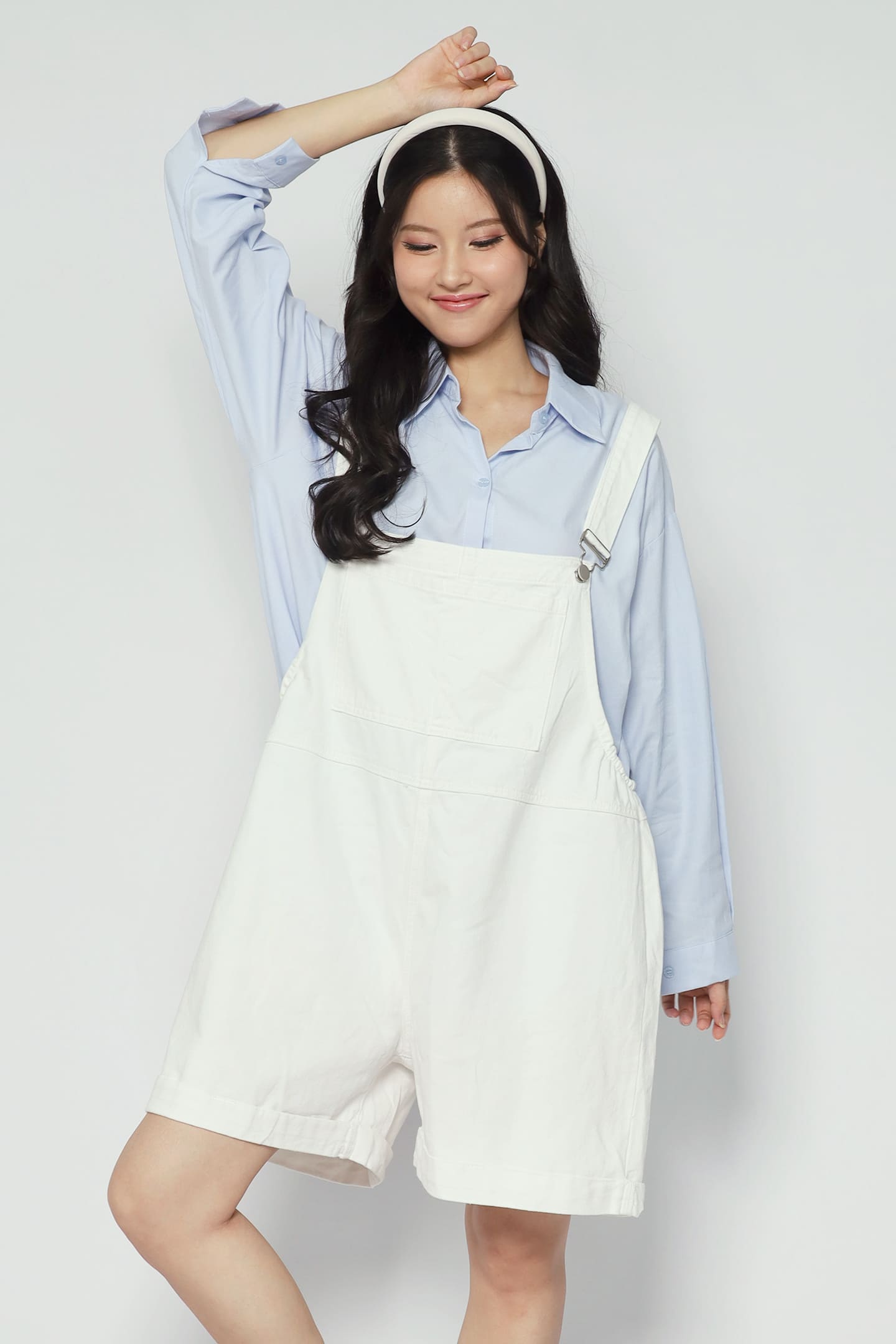 Confetti Pop Pinafore Playsuit in White