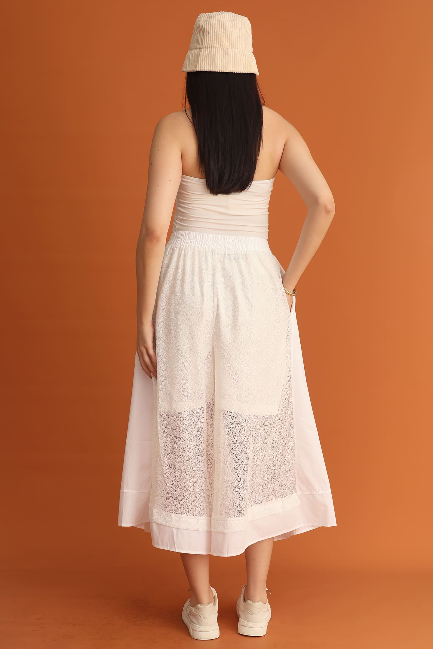 CHOSEN: Adrienna Netted Culottes in White