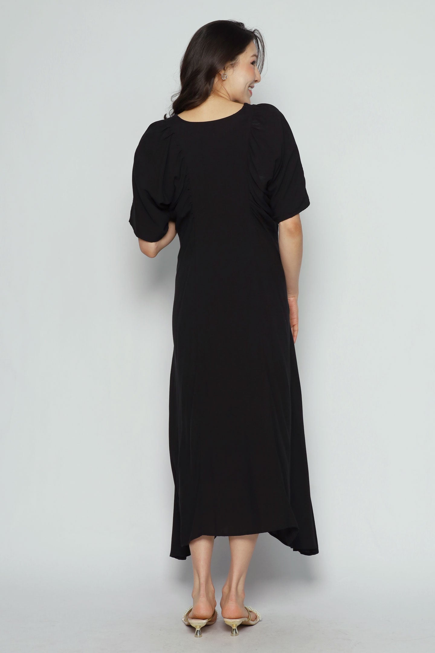 Whitney V Dress in Black